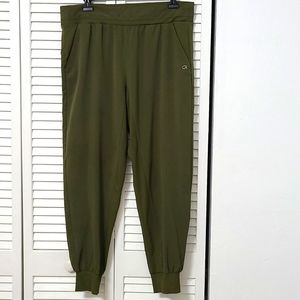 Gap Fit Athleta Green Jogger Med Elastic Waist, Leg & Ankles 36" Long